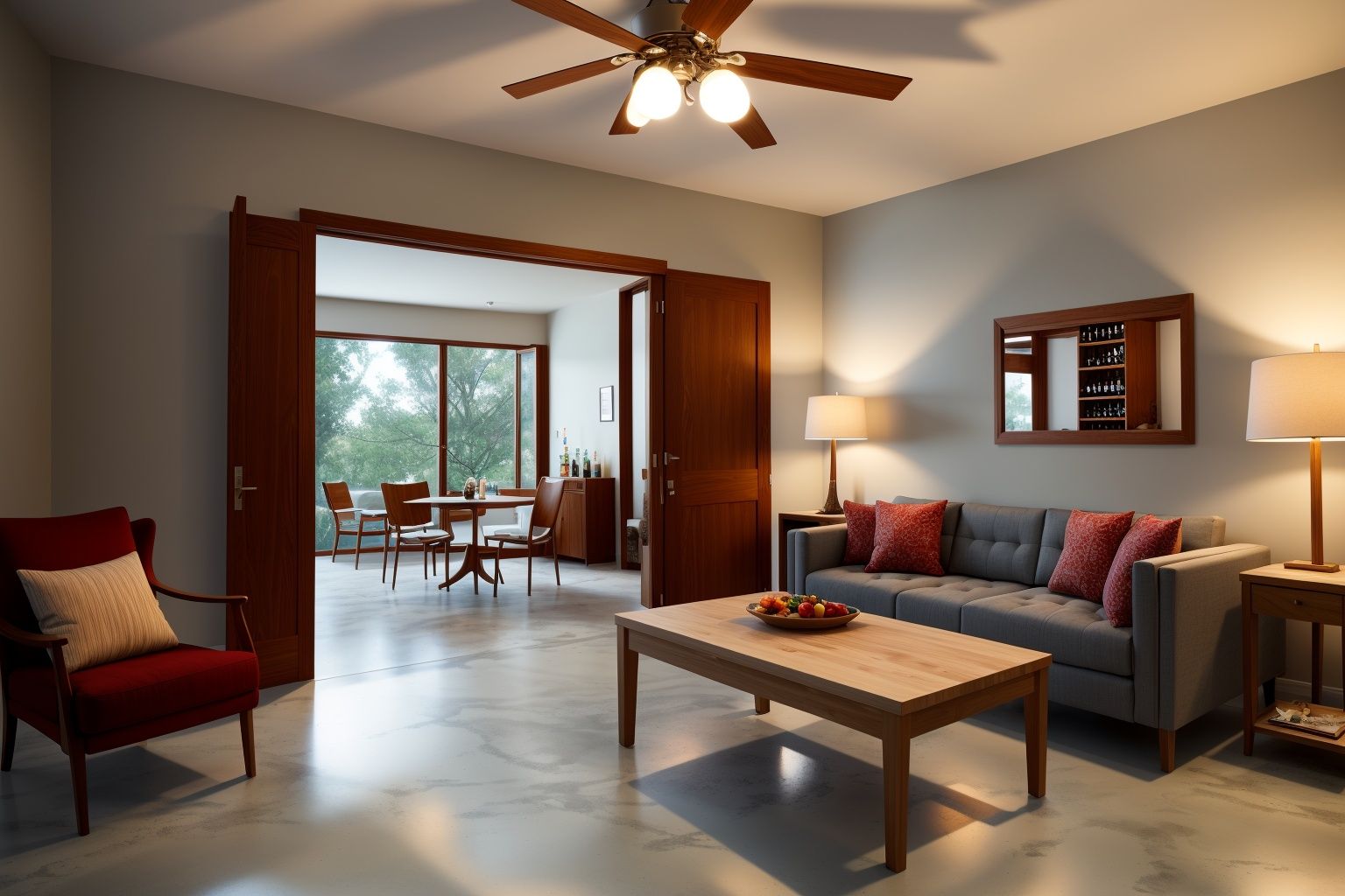 Indoors living room captured in the art form of Photography. Inspired by the works of Ansel Adams,  the room embodies a Sc...