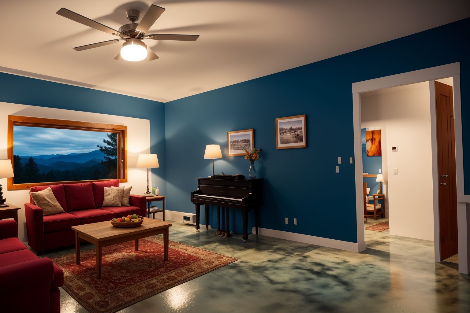 Indoors living room captured in the art form of Photography. Inspired by the works of Ansel Adams,  the room embodies a Sc...