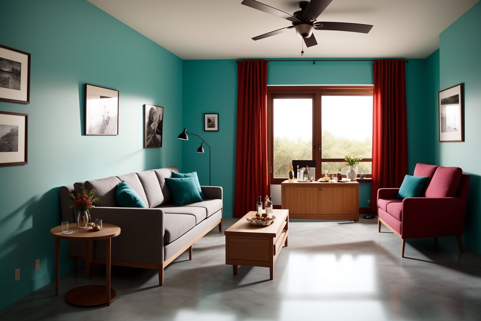 Indoors living room captured in the art form of Photography. Inspired by the works of Ansel Adams,  the room embodies a Sc...