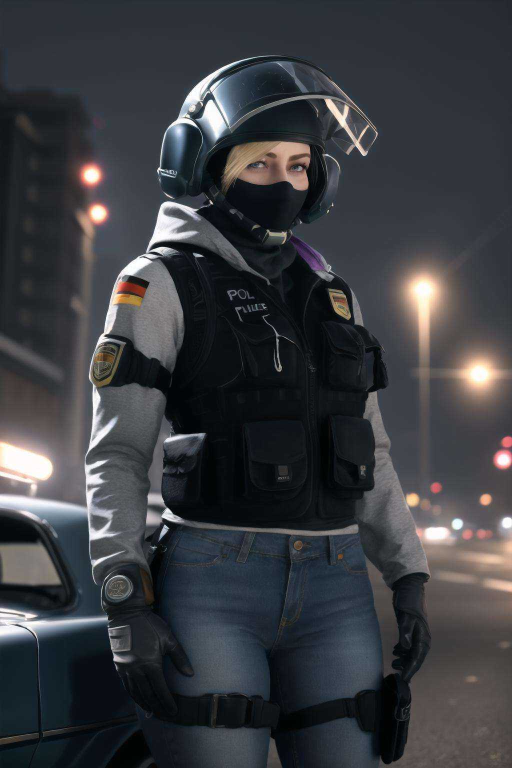 iq (rainbow six siege),  1girl,  solo on Tensor.Art