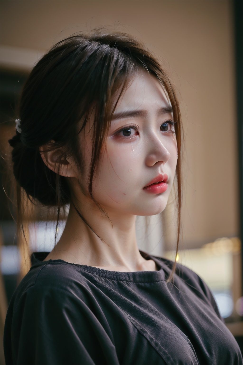 1girl,cry,tear,upper body,, best quality,masterpiece,(photo realistic),