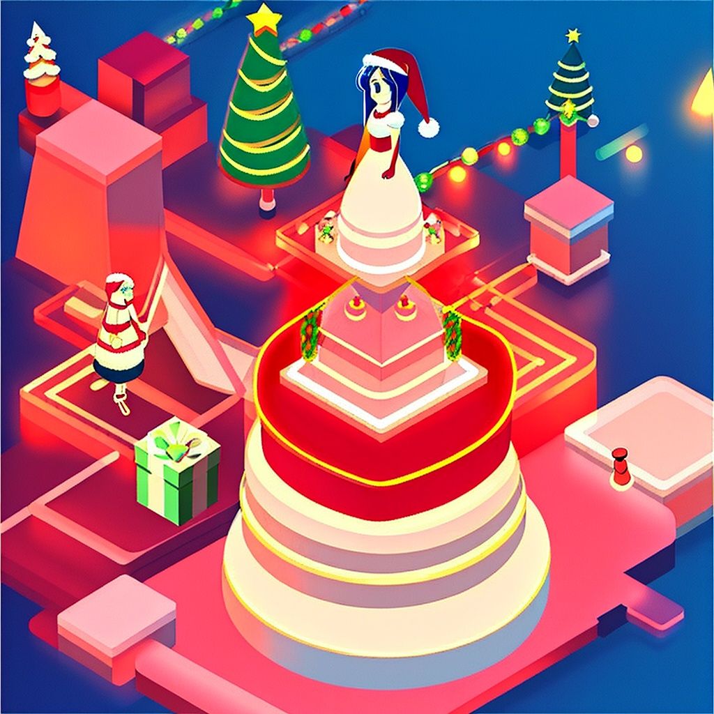 illustration,2.5D,christmas, christmas ornaments, christmas tree, gift, gift box, merry christmas, santa hat, candy cane, pink background, snowing, box, snow, antlers, food, sack, cake, santa costume, gift bag, reindeer antlers, holding gift, snowman, fur-trimmed headwear, santa dress, reindeer, snowflakes, red background, holding sack, bell, strawberry, holly, fruit, christmas lights, reindeer costume, santa bikini, candy, santa gloves,<lora:a36145b4b7b9d8728f99094d97277ef3653c23681c9939c4af4524f0b8404309:0.8>