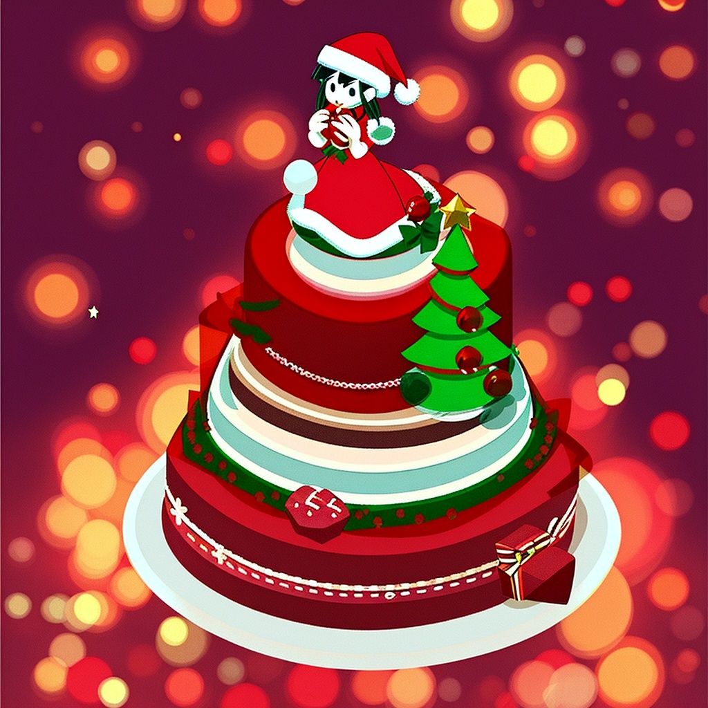 illustration,2.5D,christmas, christmas ornaments, christmas tree, gift, gift box, merry christmas, santa hat, candy cane, pink background, snowing, box, snow, antlers, food, sack, cake, santa costume, gift bag, reindeer antlers, holding gift, snowman, fur-trimmed headwear, santa dress, reindeer, snowflakes, red background, holding sack, bell, strawberry, holly, fruit, christmas lights, reindeer costume, santa bikini, candy, santa gloves,<lora:a36145b4b7b9d8728f99094d97277ef3653c23681c9939c4af4524f0b8404309:0.6>