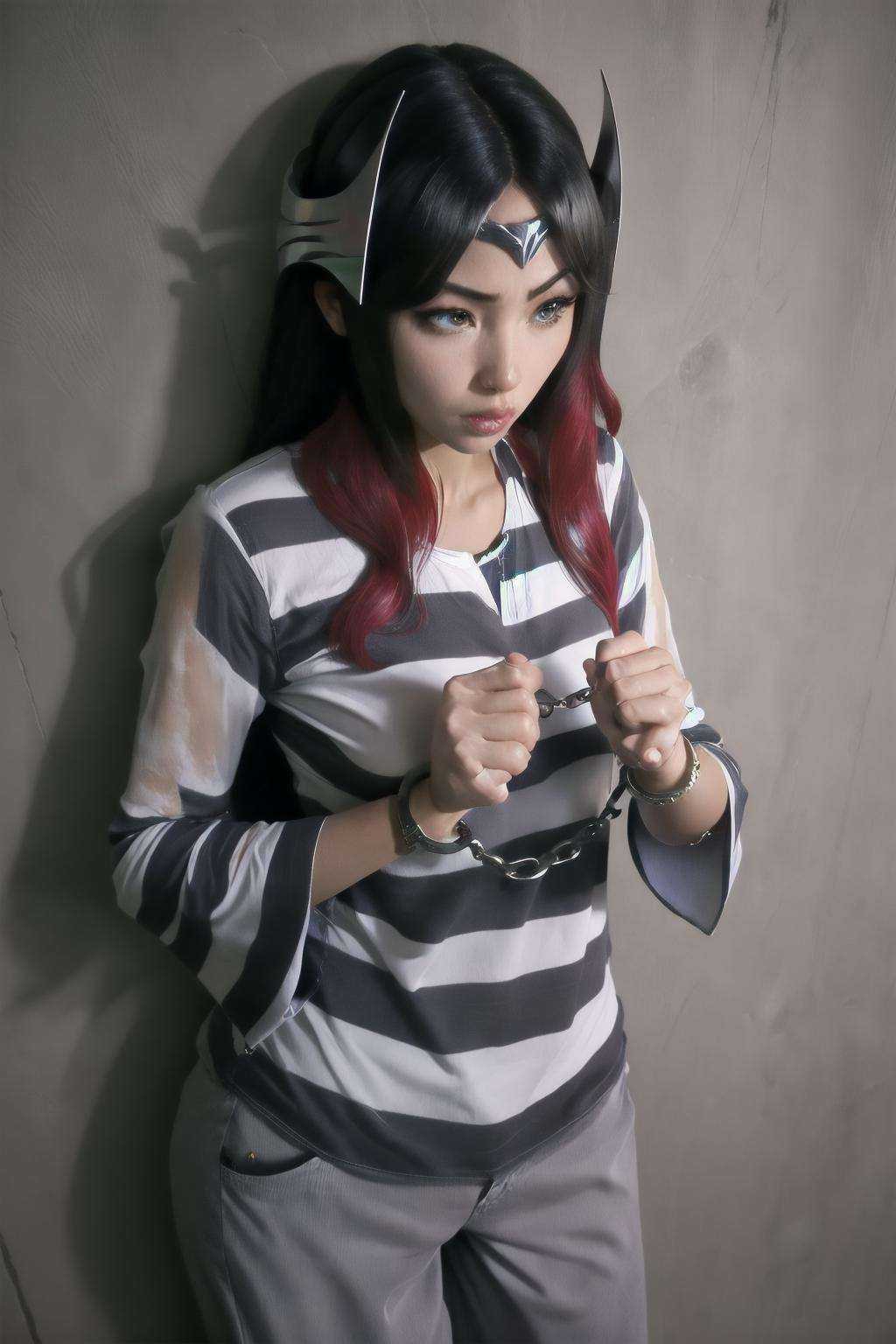 handcuffs,  1girl,  solo on Tensor.Art