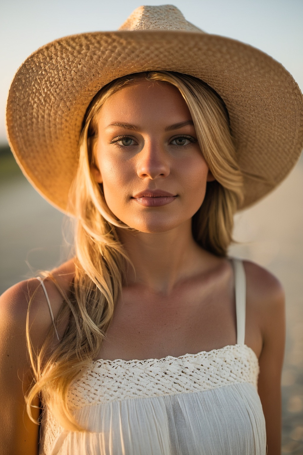 Snapped with a Canon EOS 5D Mark IV,  paired with an EF 50mm f/1.2L USM lens,  this photo captures an American blonde woma...