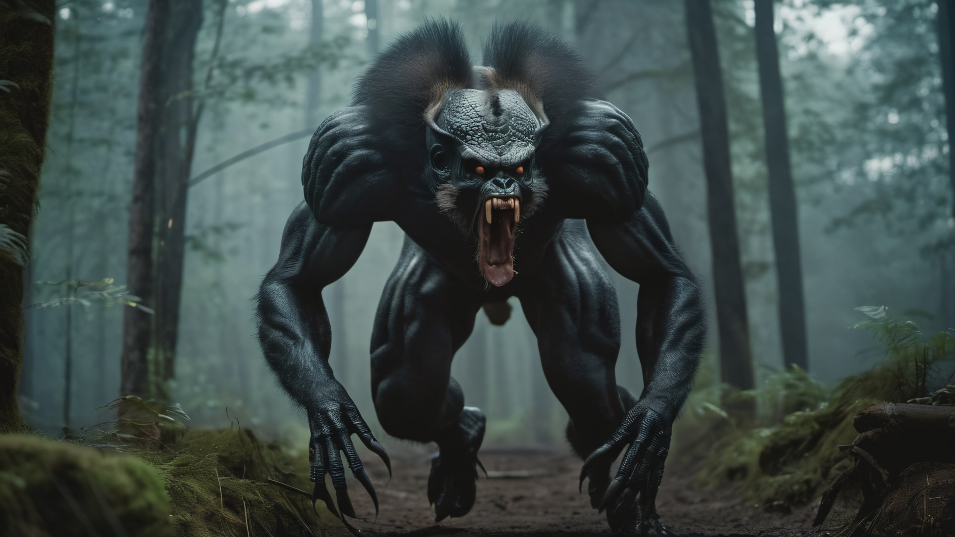 Positive: cinematic photo   . 35mm photograph, film, bokeh, professional, 4k, highly detailed, a mythical creature that roams the dense forests of an enchanted land, with shimmering scales and piercing eyes.
wearing exoskeleton , deep striped wounds, juicy wet flesh exposed, teeth, mouth open, anger, violence, attacking
Rabies viral disease encephalitis mammals hydrophobia
a terrifying and cursed Chernobyl! experiment with a chimera half animal in the chernobyl rainforest on post apocalyptical haunted misty photo taken from the Wildlife Photographer of the Year wildlife photography competition staged by the Natural History Museum by Joshua Hoffine, by Platon Yurich, by Kyle Thompson
cinematic film still shallow depth of field, vignette, highly detailed, high budget Hollywood movie, bokeh, cinemascope, moody, epic, gorgeous, film grain, grainy
