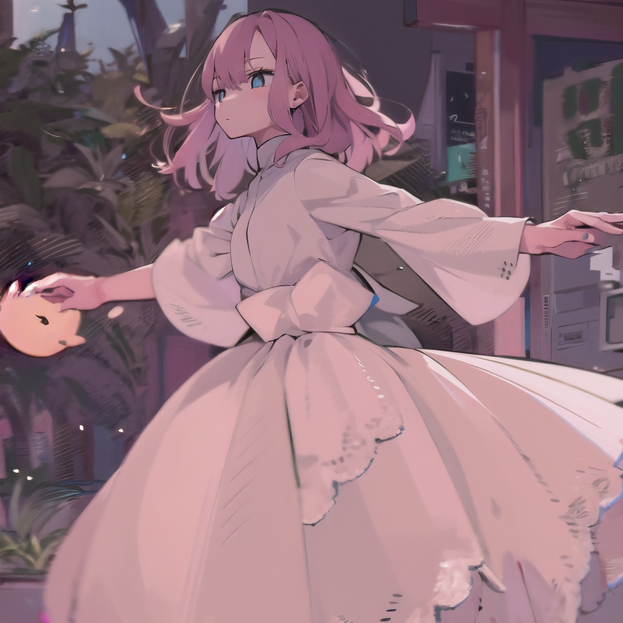 1girl,  pink dress,  BREAK by !!!j on Tensor.Art