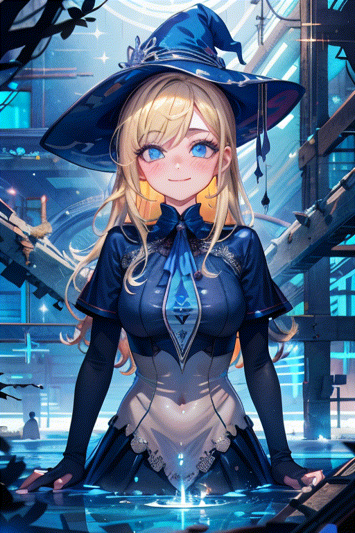 1girl,  witch hat,  (masterpiece) on Tensor.Art
