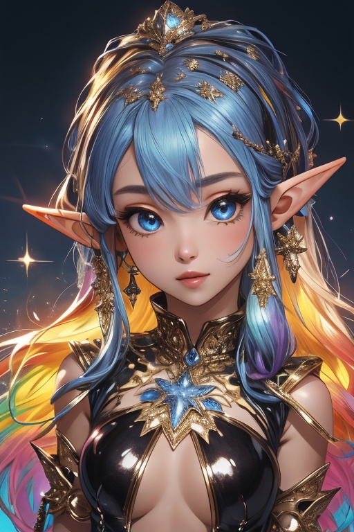 1girl,  elf,  glitter on Tensor.Art