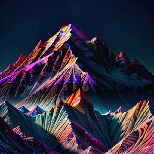psychedelic,  mountain,  photo on Tensor.Art