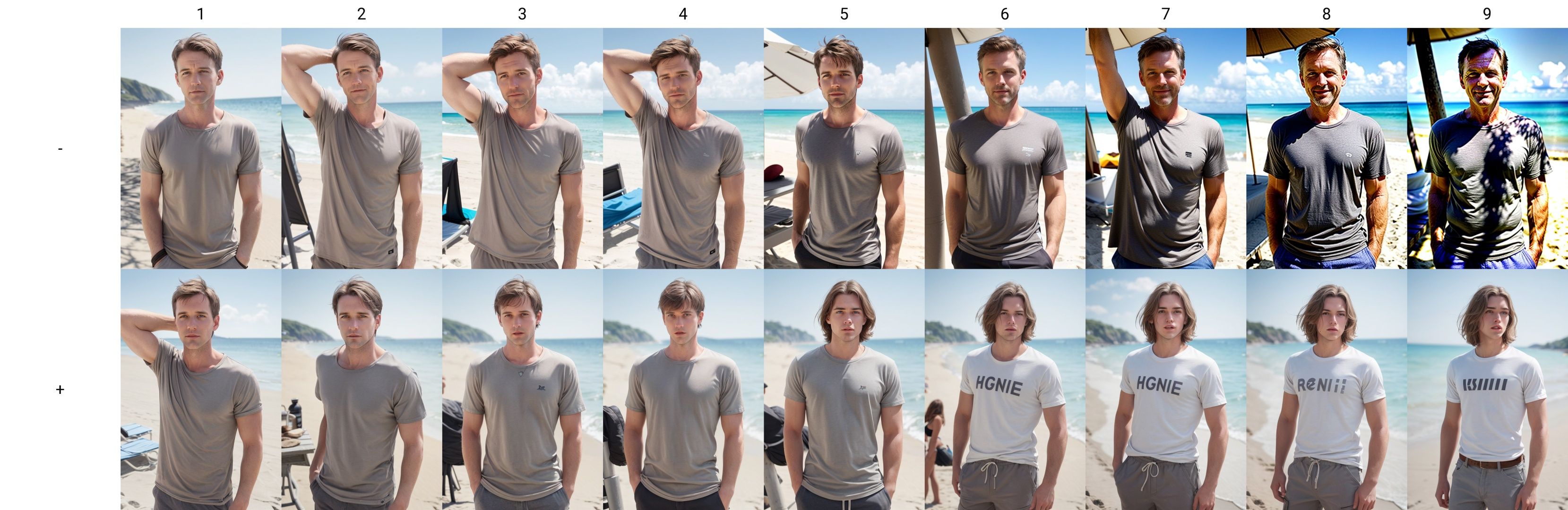 photo of a white man,  sunny day,  on a beach brown hair on Tensor.Art