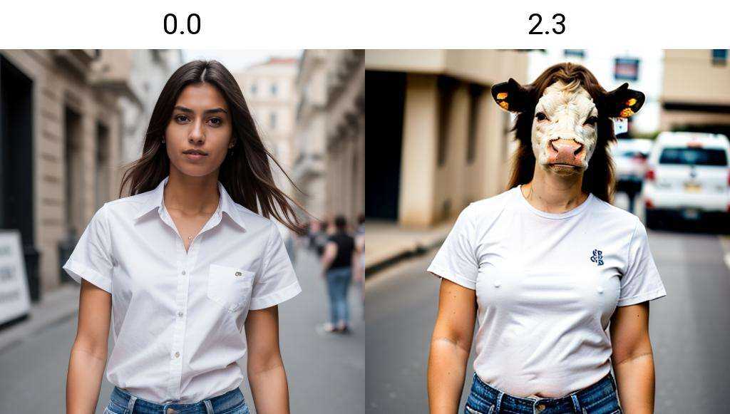 a woman standing wearing white shirt,  jeans,  day in street on Tensor.Art