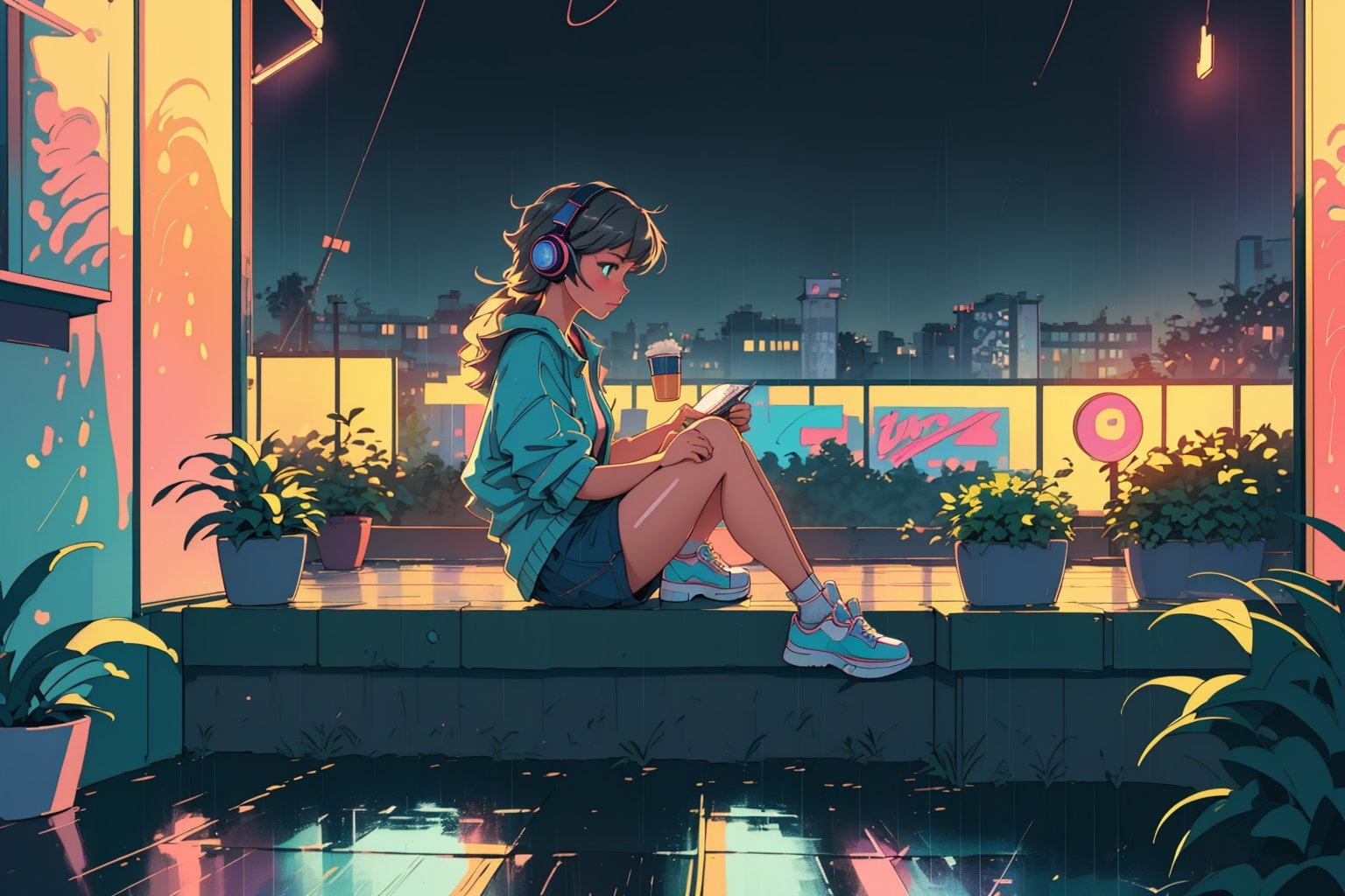 ultra-detailed,  lofi style,  girl on Tensor.Art