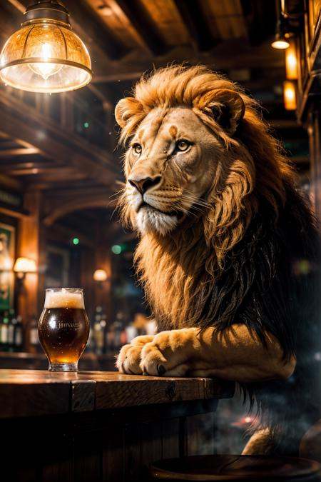 photo RAW,  a lion,  on A classic on Tensor.Art