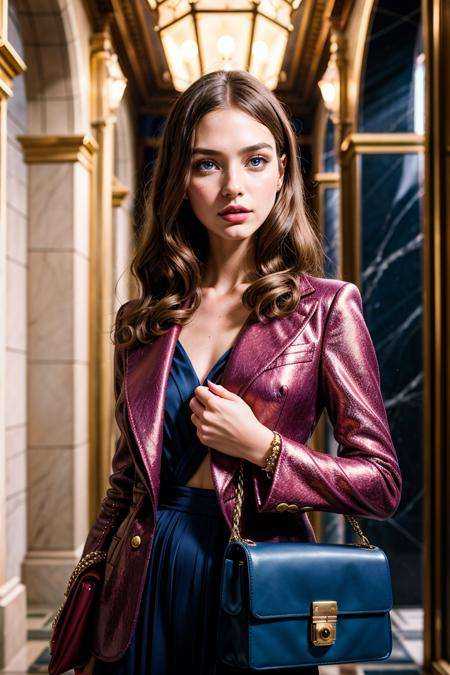 photo RAW,  (a glamorous girl,  vogue photoshoot of a luxury bag on Tensor.Art