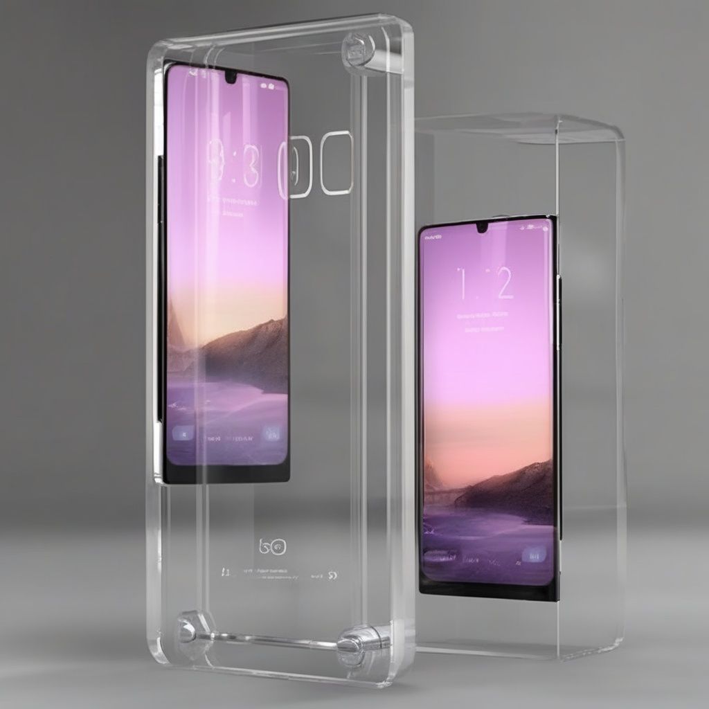 Product display，Transparent mobile phone，huan, no humans,，  <lora:phone:1>