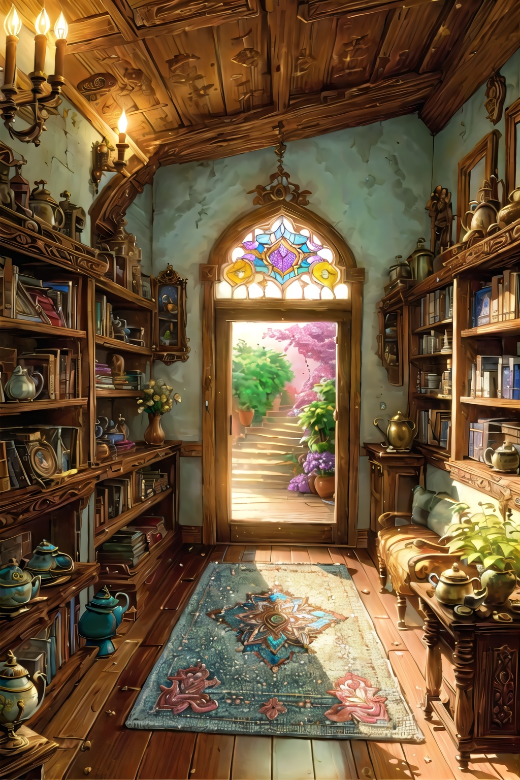 a fantasy setting,  indoors,  space art on Tensor.Art