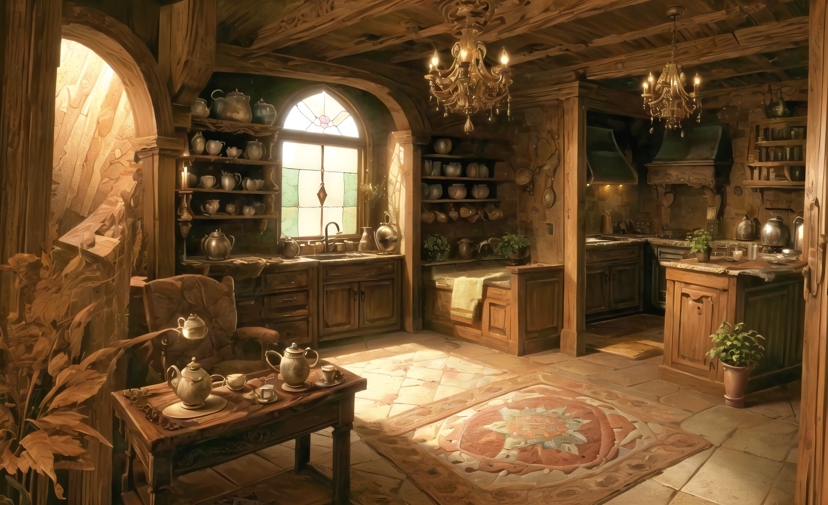 a fantasy setting,  indoors,  space art on Tensor.Art
