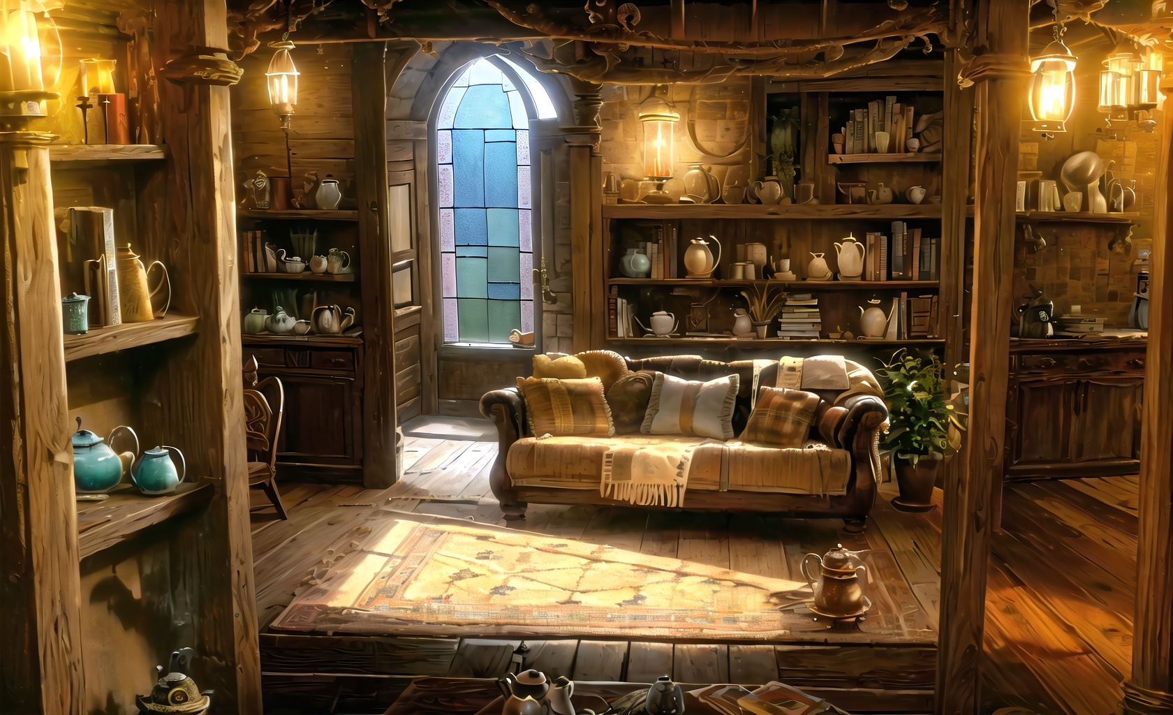 a fantasy setting,  indoors,  space art on Tensor.Art