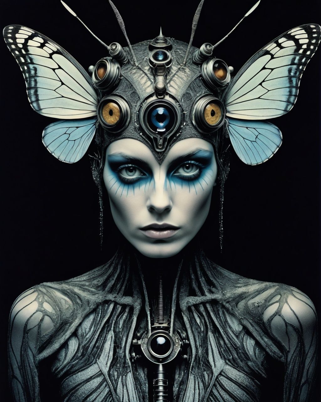 Hot beauty fairy girl face frontal symmetrical portrait,  Abstract animal prints,  facepaint on Tensor.Art