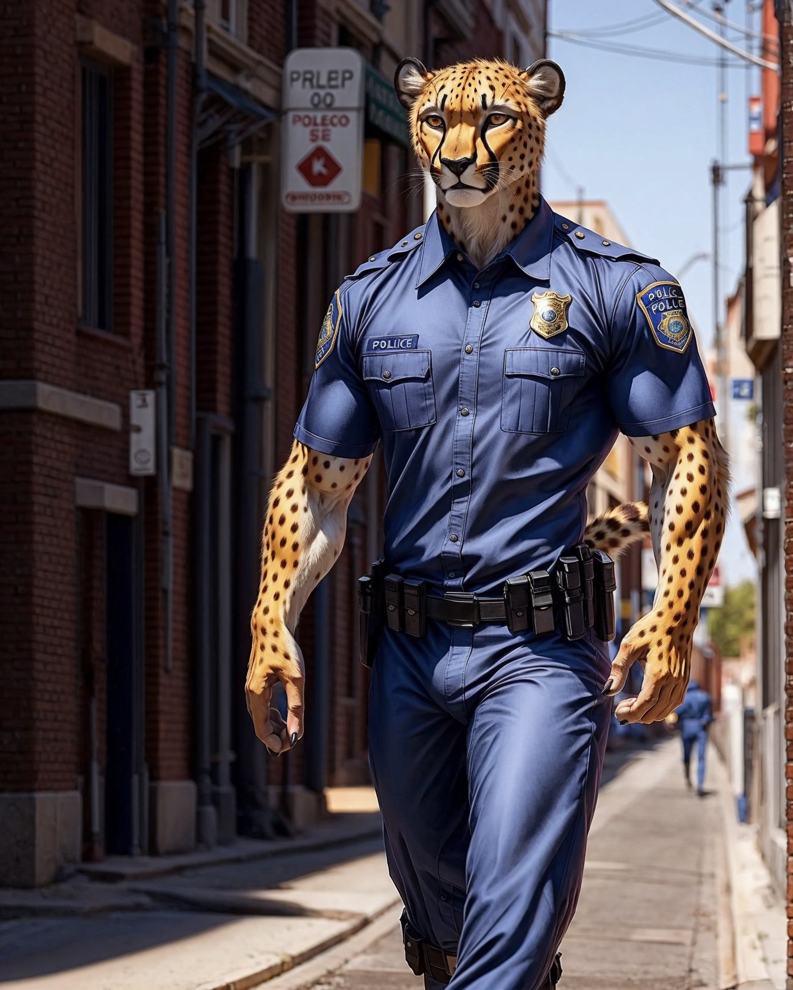 anthro,  cheetah,  male on Tensor.Art