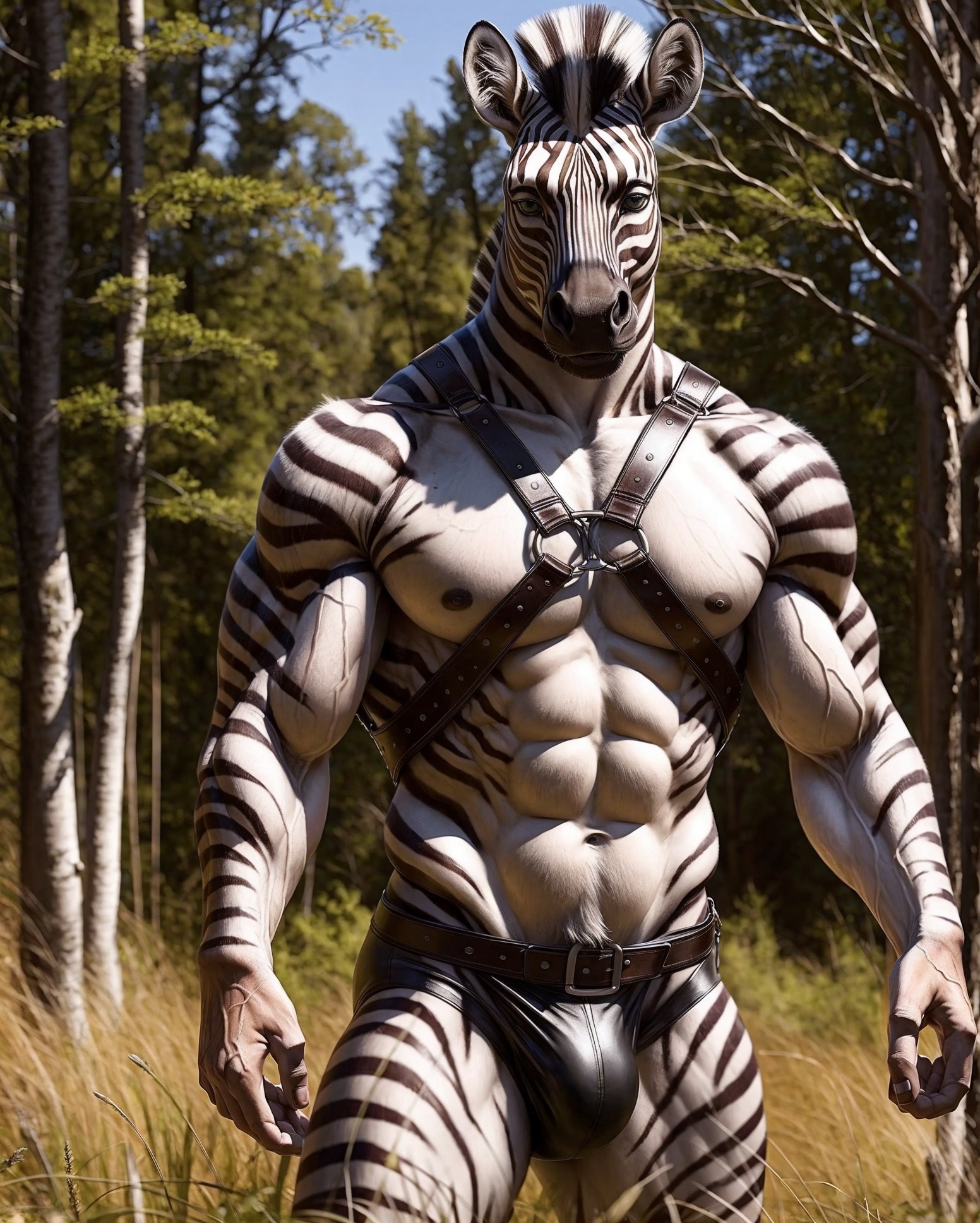anthro,  zebra,  male on Tensor.Art