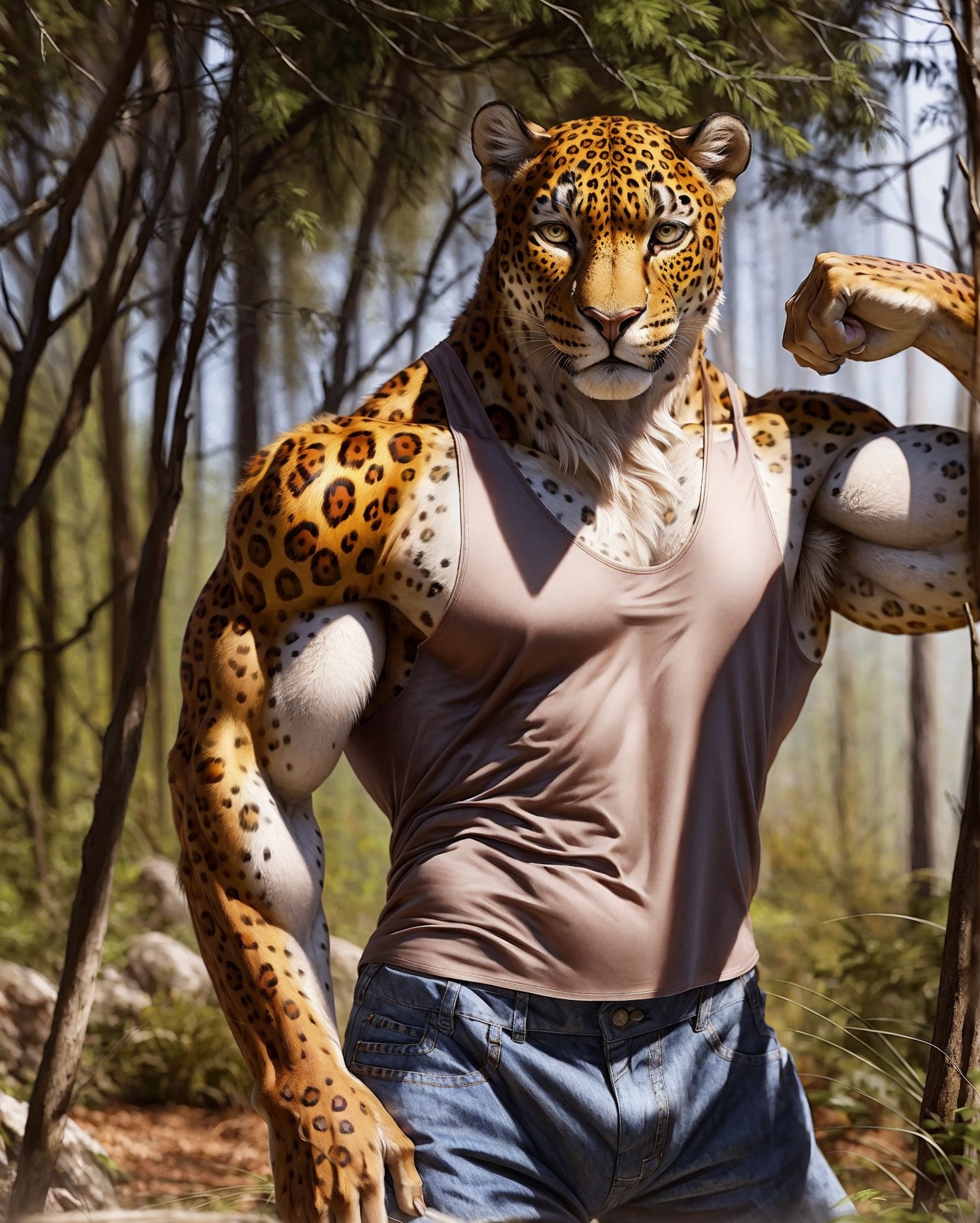 anthro,  jaguar,  male on Tensor.Art