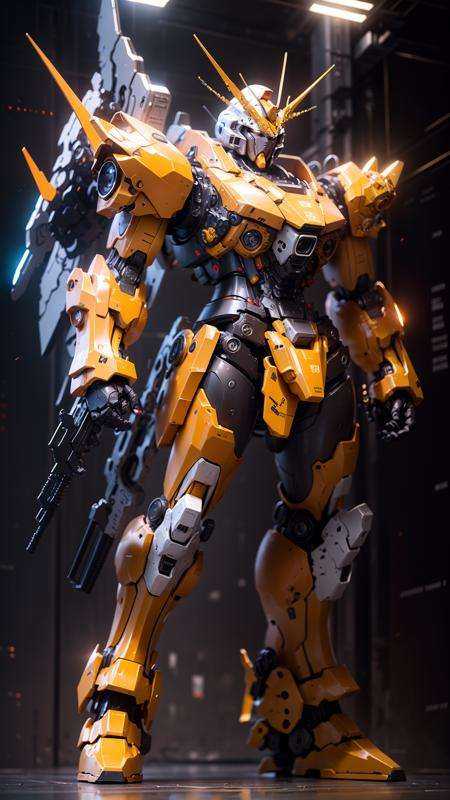 BJ_Gundam,  solo,  holding on Tensor.Art