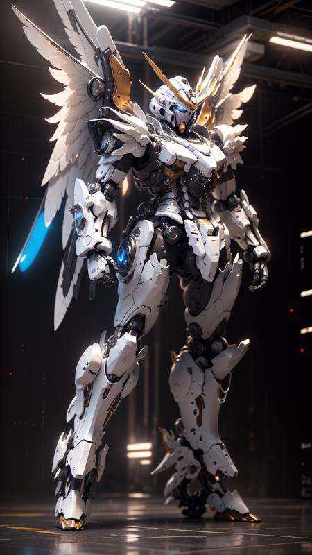 BJ_Gundam,  solo,  wings on Tensor.Art