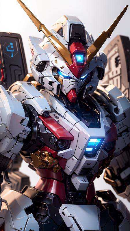 BJ_Gundam,  solo,  blue_eyes on Tensor.Art