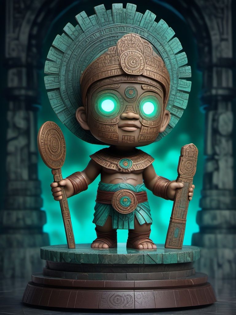 BJ_sanxingdui, solo, 1boy, holding, standing, full_body, male_focus, blurry, no_humans, glowing, statue,photo,8k,intricate,highly detailed,majestic,digital photography,broken glass,hdr,realistic,high definition,<lora:Sanxingdui_SDXL:0.7>,