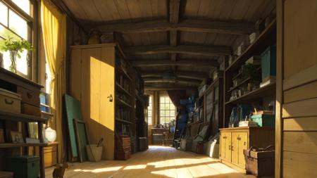 indoors,  attic,  storage on Tensor.Art