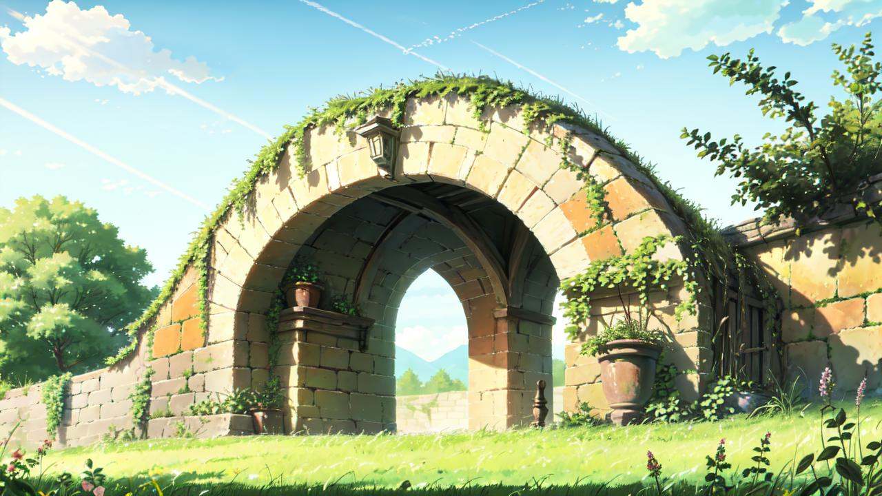 no humans,  garden,  grass on Tensor.Art