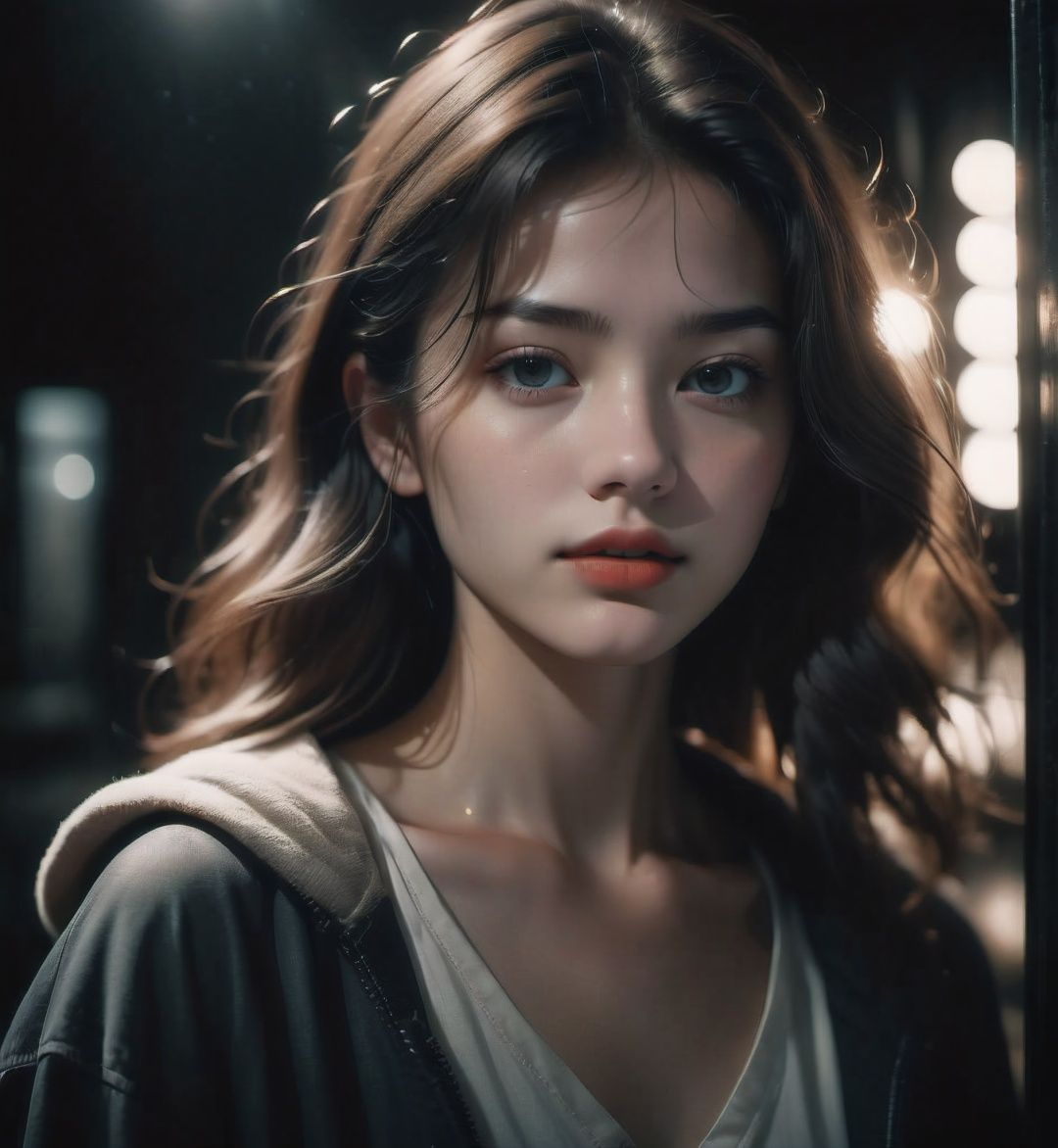 1girl, 20 years old,analog film photo, clear facial contour, upper body, looking at viewer, Beautiful dynamic dramatic dark moody lighting, volumetric, shadows, cinematic atmosphere, Octane render, 8K ,professional, highly detailed,desaturated, 35mm photo, grainy, vignette, vintage, Kodachrome, Lomography, stained, highly detailed, found footage