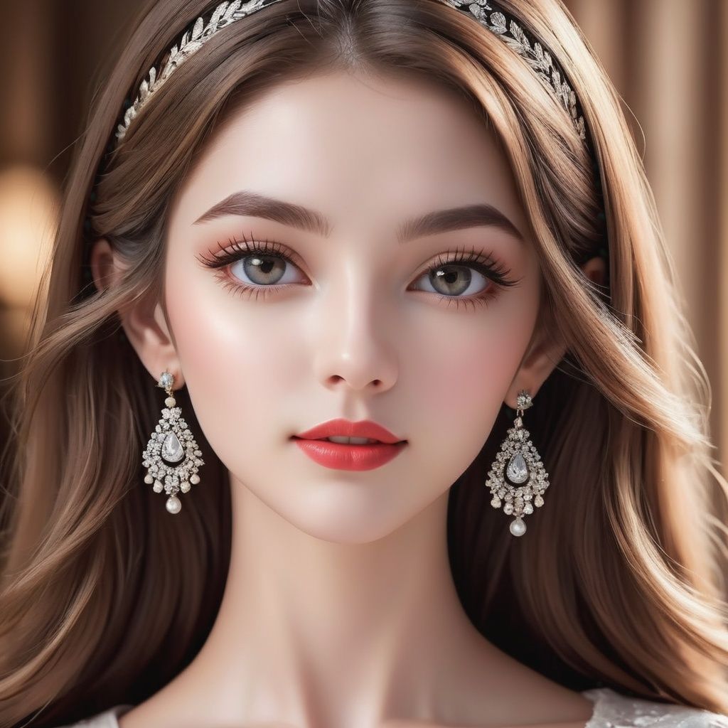 Perfect facial features, exquisite face
