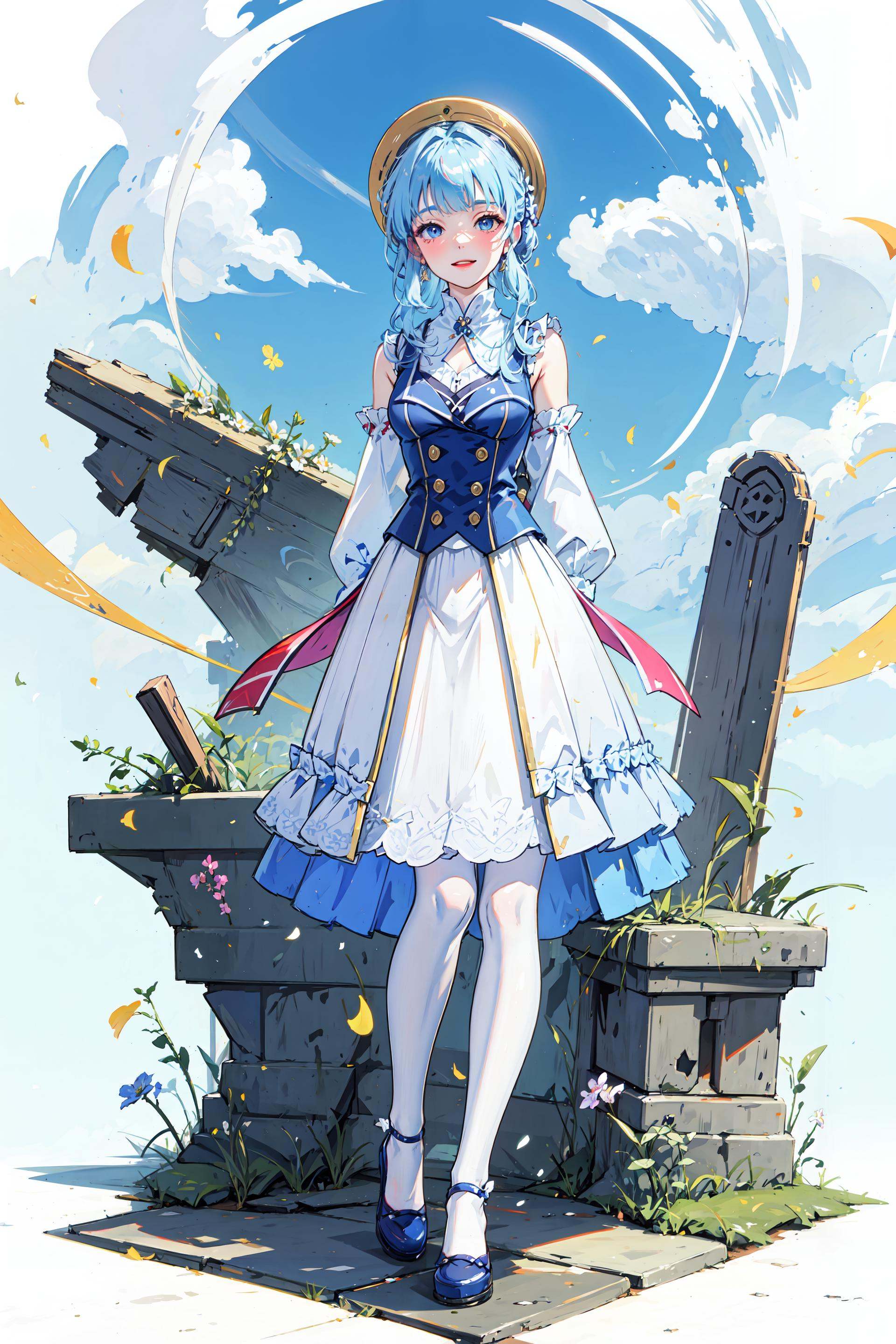 ayaka_genshin,  bow,  holding on Tensor.Art