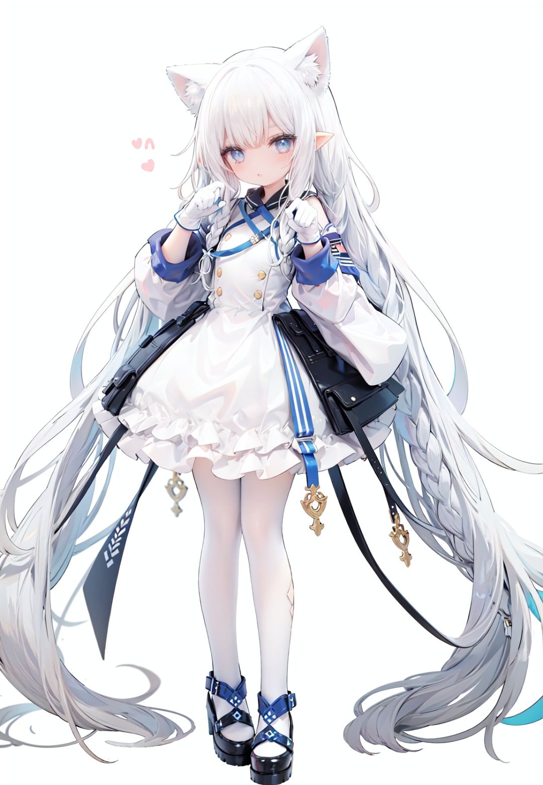 1girl,  white_gloves,  braid on Tensor.Art