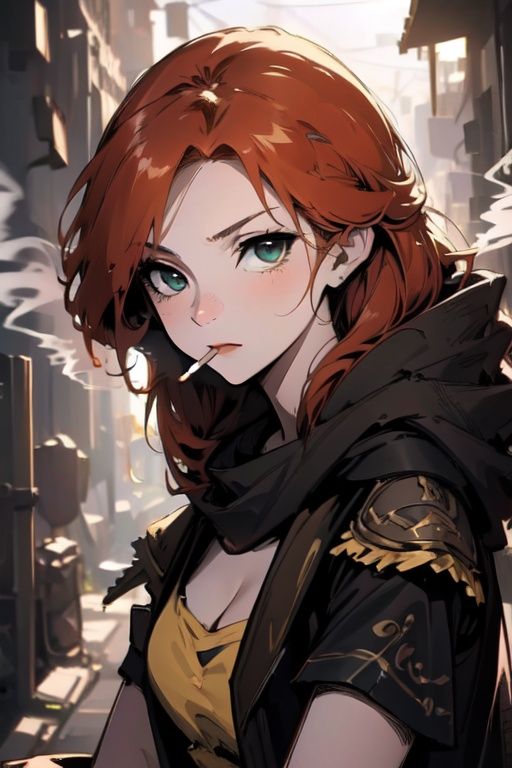 masterpiece, best quality, PIXIV,smoking girl,Windranger anime style, <lora:smoking girl_20230912150007:0.6> <lora:Windranger:0.8>
