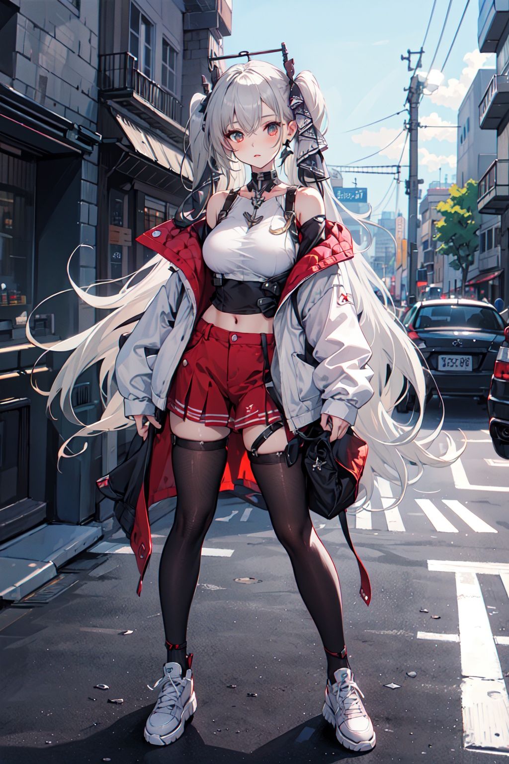 (masterpiece:1.2), best quality,PIXIV, cool girl,formidable \(azur lane\) , white hair,full body,street,<lora:cool girl_20230913102000:0.7:1,1,1,1,1,1,1,1,1,1,1,1,1,1,1,0,0>   <lora:formidable-default:0.8:CHARACTER>