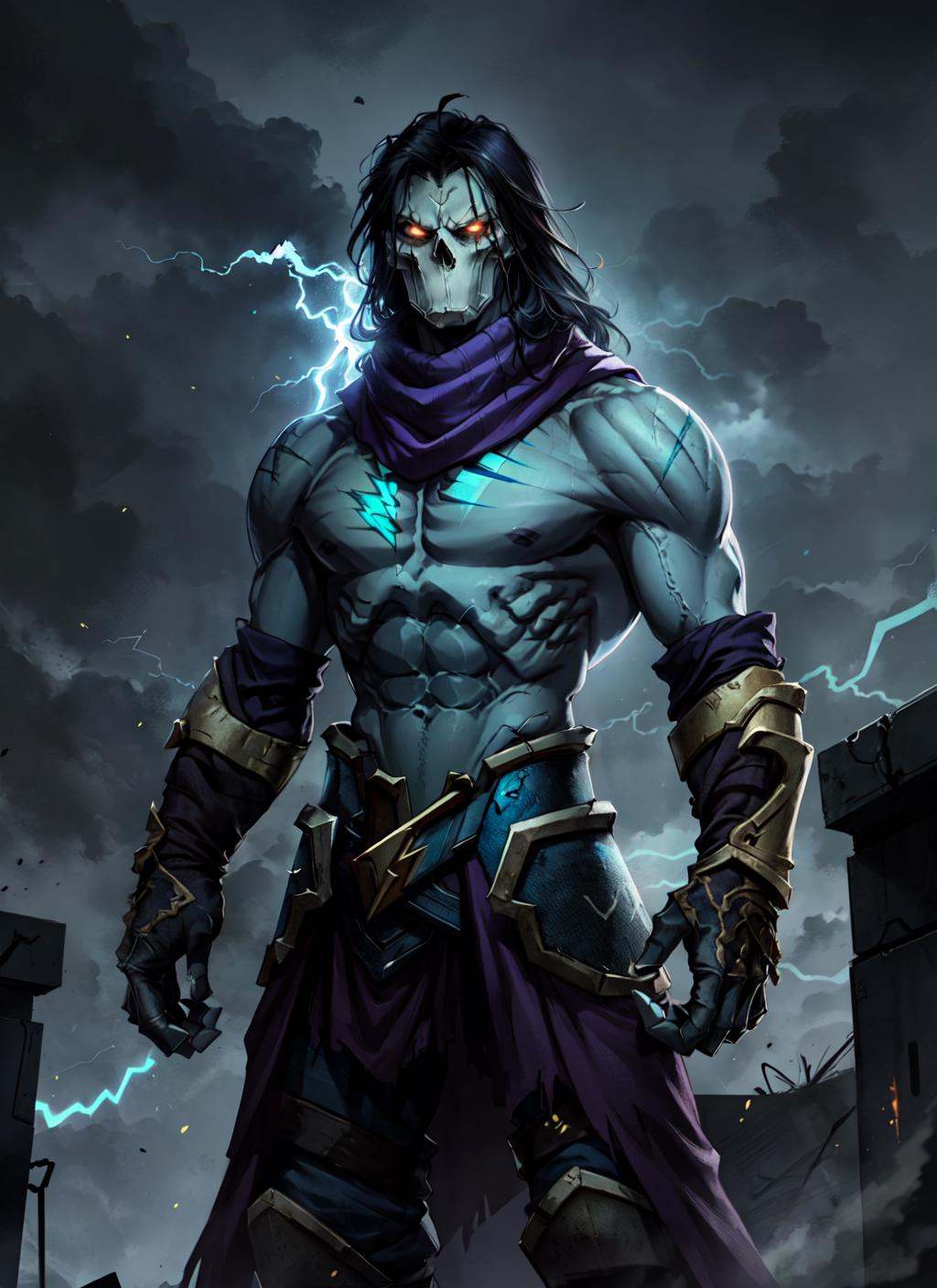 1boy,  thedeath,  topless on Tensor.Art