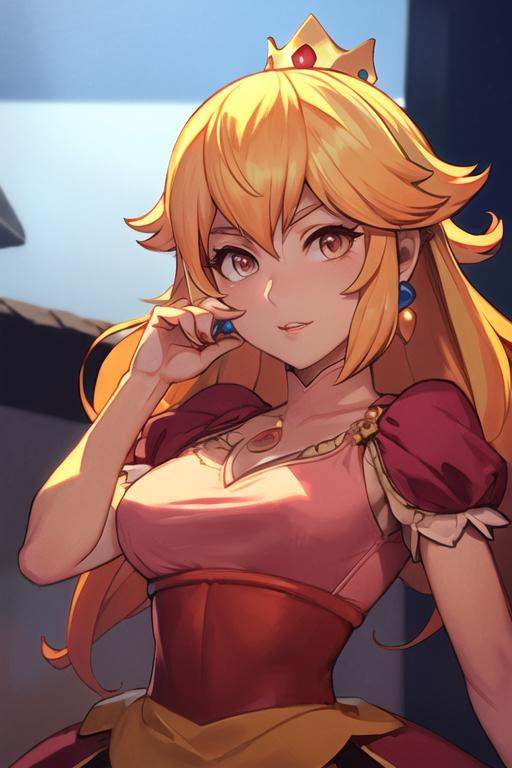 Princess Peach,  cinematic lighting,  anime on Tensor.Art