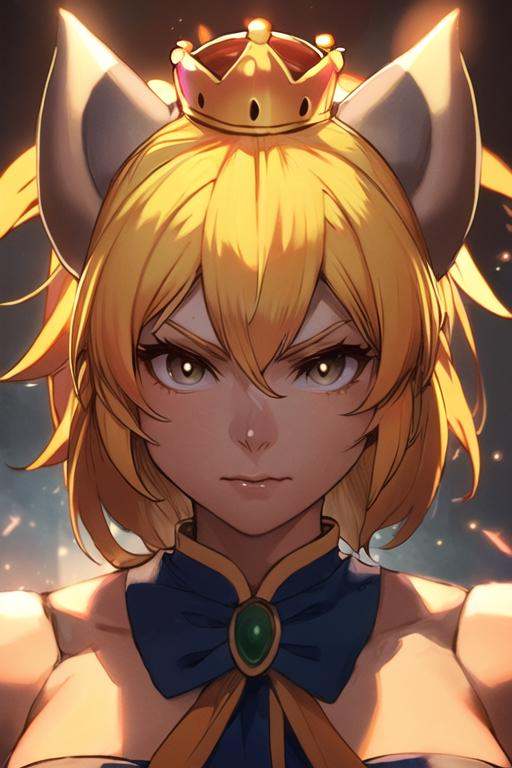 bowsette,  blonde,  cinematic lighting on Tensor.Art