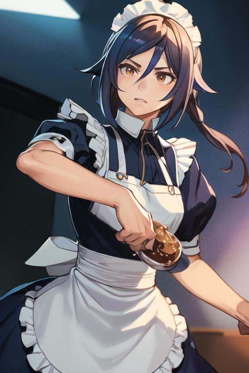 female maid,  cinematic lighting,  anime on Tensor.Art