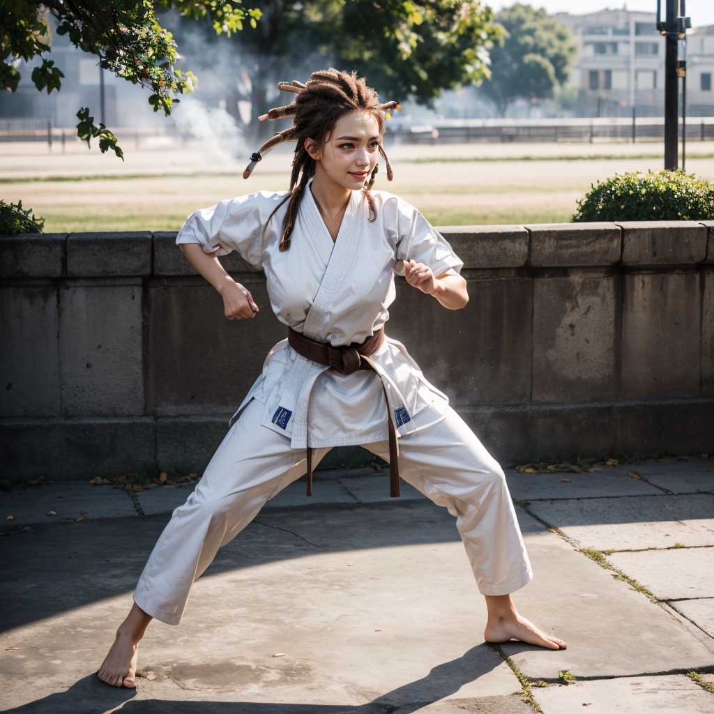 (1girl),  solo,  martial arts belt on Tensor.Art