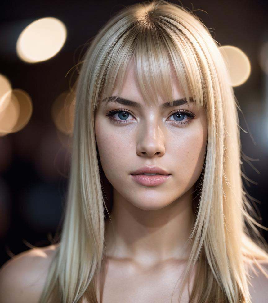 warrior girl,  hair blonde gradient,  looking at viewer on Tensor.Art