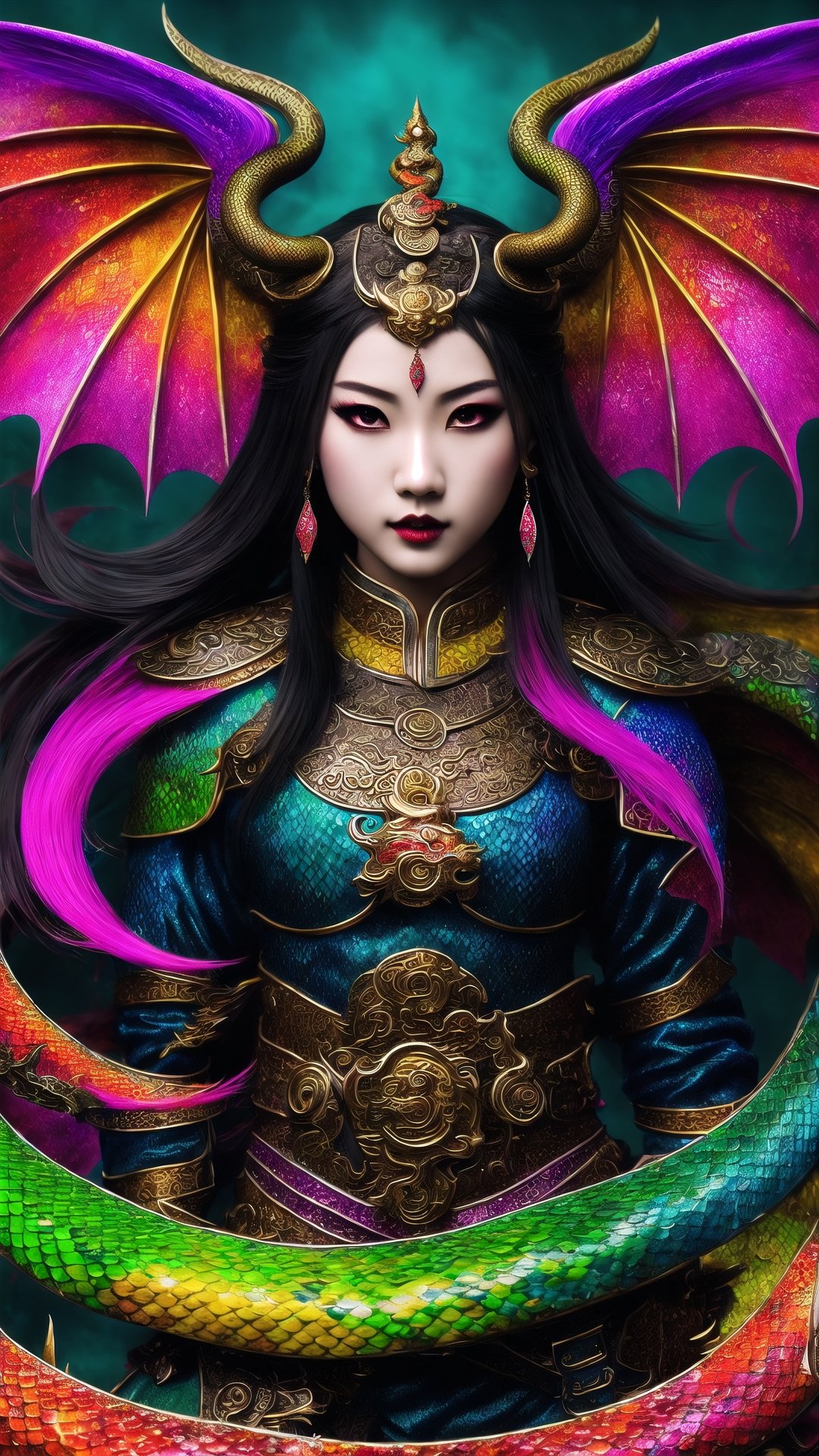 showcase the magnificence of Orochi,  colorful masterpiece,  1girl on Tensor.Art