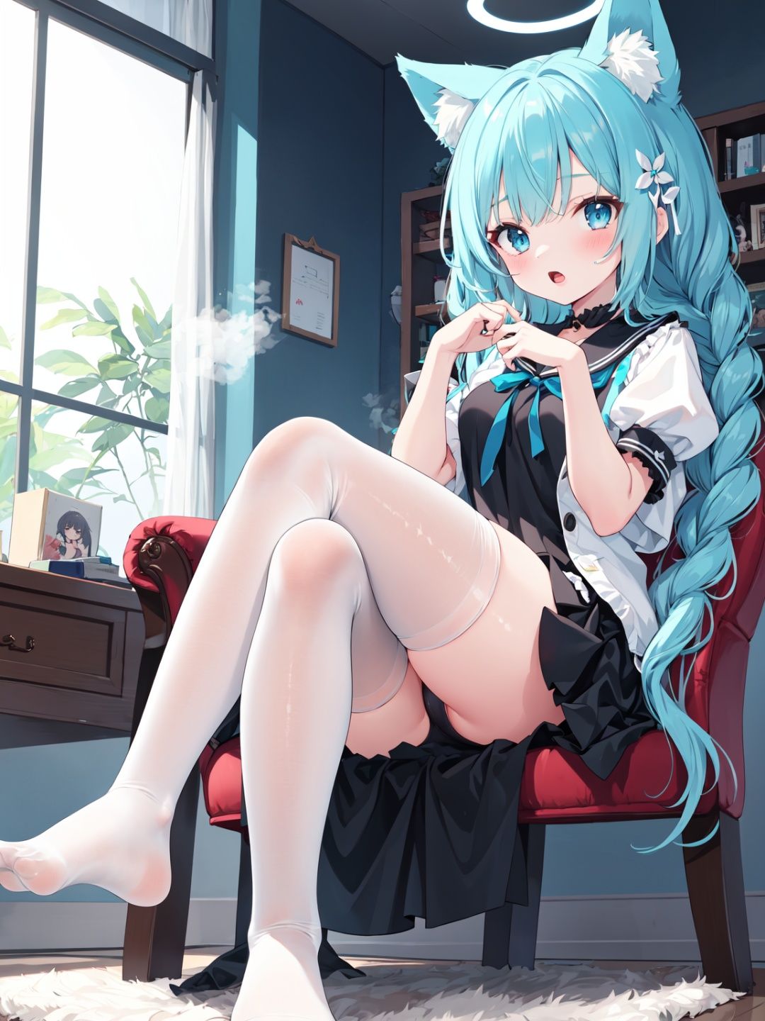 1girl,  :o,  animal ear fluff on Tensor.Art