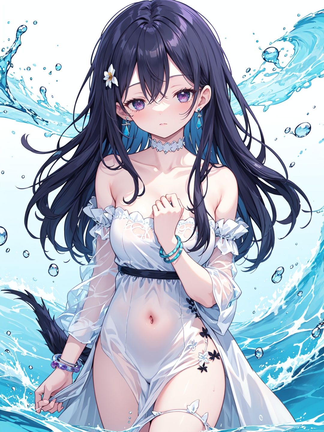 1girl,  backless outfit,  bare shoulders on Tensor.Art