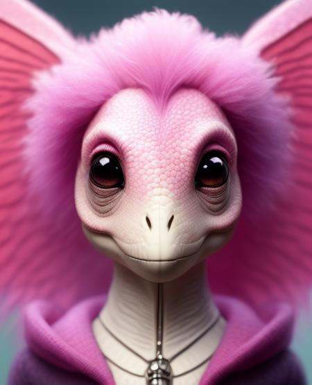realistic dicuki with a pink hair,  digital art,  trending artstation on Tensor.Art