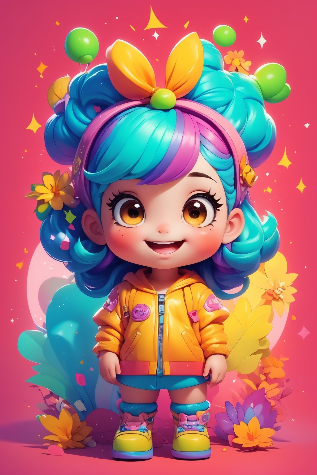 Meet Lily,  a cheerful little girl with a vibrant personality and a unique twist – her hair shimmers in all the colors of...